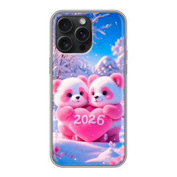 Силиконовый чехол на Iphone 15 Pro Max с принтом Новый год