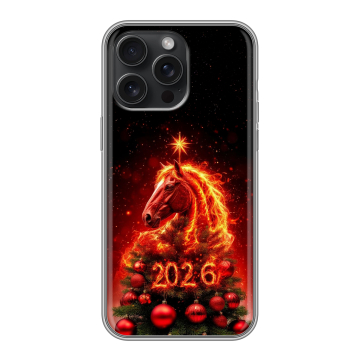 Силиконовый чехол на Iphone 15 Pro Max с принтом Новый год