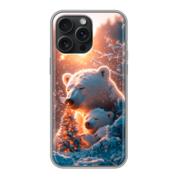 Силиконовый чехол на Iphone 15 Pro Max с принтом Новый год