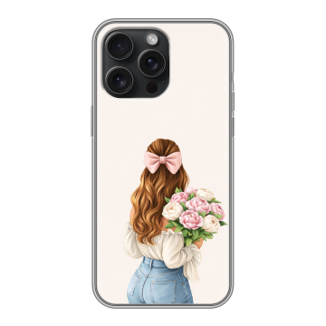 Силиконовый чехол на Iphone 15 Pro Max с принтом женский Силиконовый чехол на Iphone 15 Pro Max с принтом женский