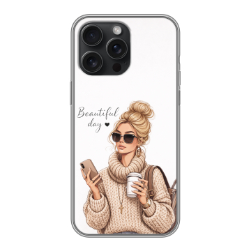 Силиконовый чехол на Iphone 15 Pro Max с принтом женский Силиконовый чехол на Iphone 15 Pro Max с принтом женский