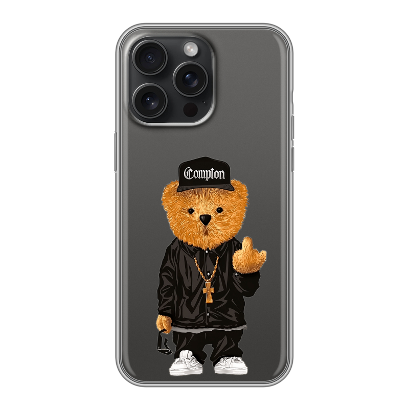 Силиконовый чехол на Iphone 15 Pro Max с принтом Мишка Силиконовый чехол на Iphone 15 Pro Max с принтом Мишка