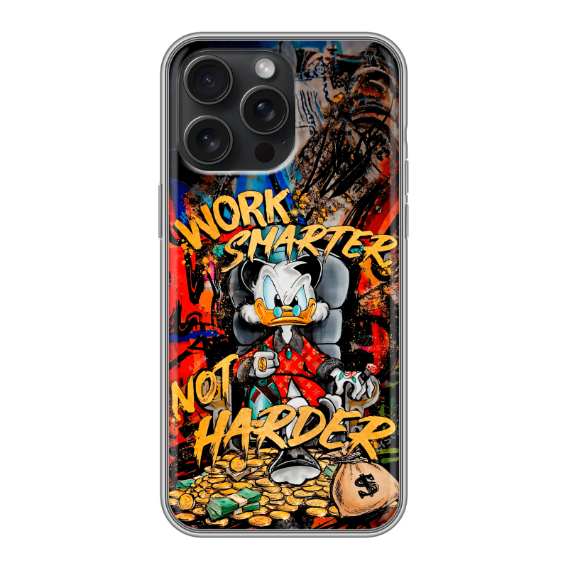 Силиконовый чехол на Iphone 15 Pro Max с принтом Дональд Дак Деньги Силиконовый чехол на Iphone 15 Pro Max с принтом Дональд Дак Деньги