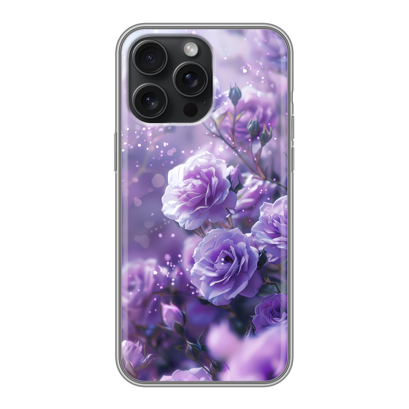 Силиконовый чехол на Iphone 15 Pro Max с принтом Розы цветы Силиконовый чехол на Iphone 15 Pro Max с принтом Розы цветы