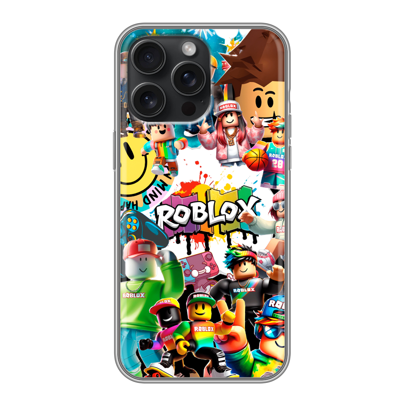Силиконовый чехол на Iphone 15 Pro Max с принтом Roblox Роблокс Силиконовый чехол на Iphone 15 Pro Max с принтом Roblox Роблокс
