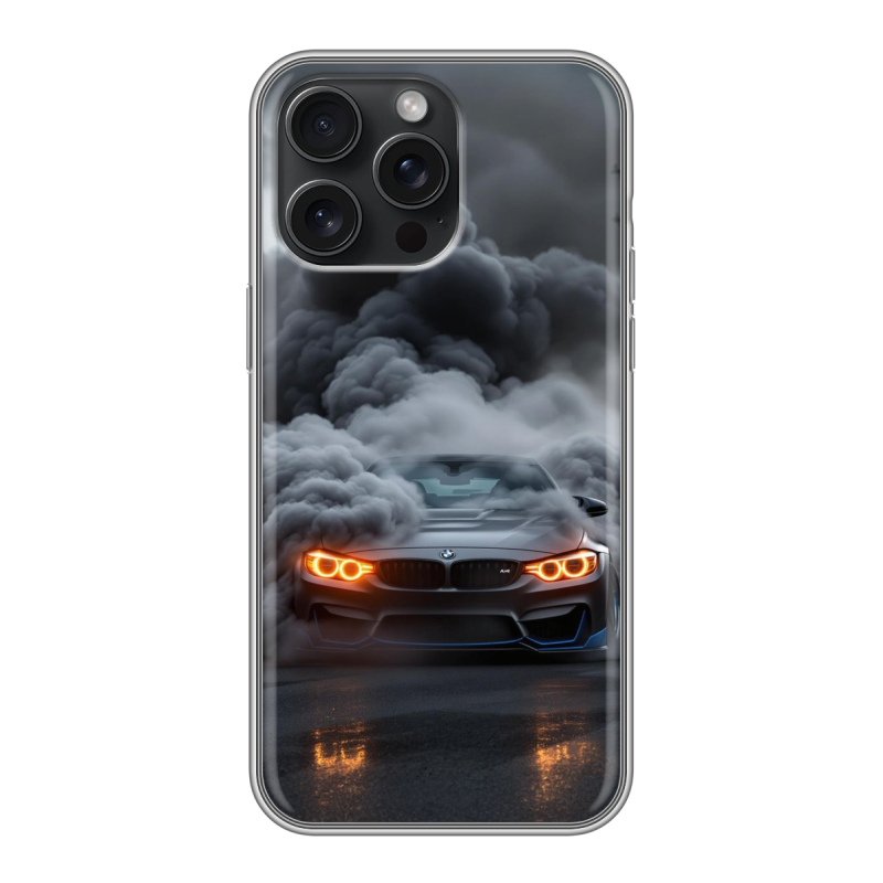 Силиконовый чехол на Iphone 15 Pro Max с принтом BMW БМВ Силиконовый чехол на Iphone 15 Pro Max с принтом BMW БМВ