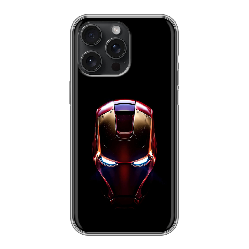 Силиконовый чехол на Iphone 15 Pro Max с принтом IronMan Железный человек Силиконовый чехол на Iphone 15 Pro Max с принтом IronMan Железный человек