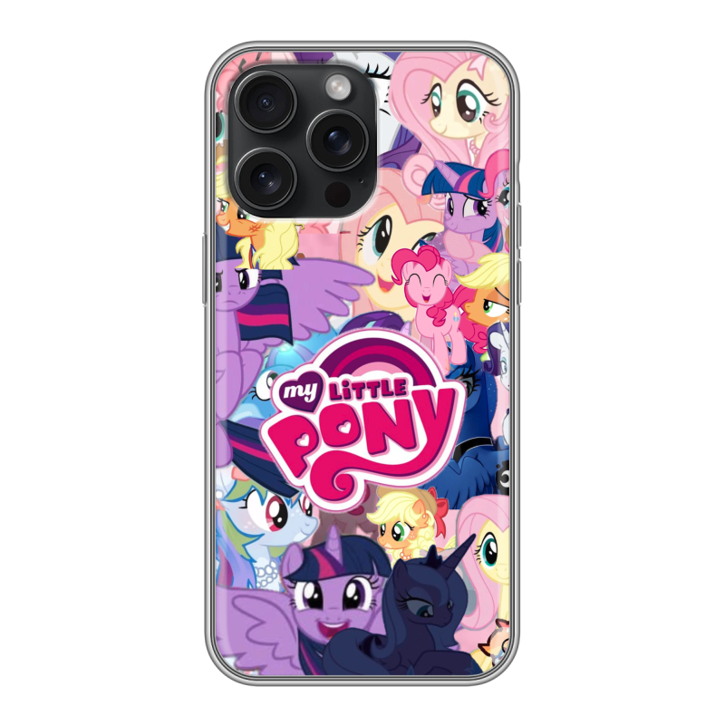 Силиконовый чехол на Iphone 15 Pro Max с принтом My little pony Дружба чудо Силиконовый чехол на Iphone 15 Pro Max с принтом My little pony Дружба чудо