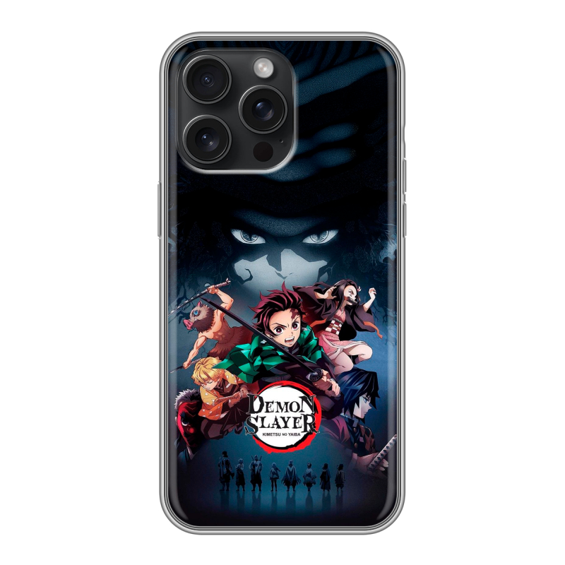 Силиконовый чехол на Iphone 15 Pro Max с принтом Demon Slayer Клинок рассекающий демонов Силиконовый чехол на Iphone 15 Pro Max с принтом Demon Slayer Клинок рассекающий демонов