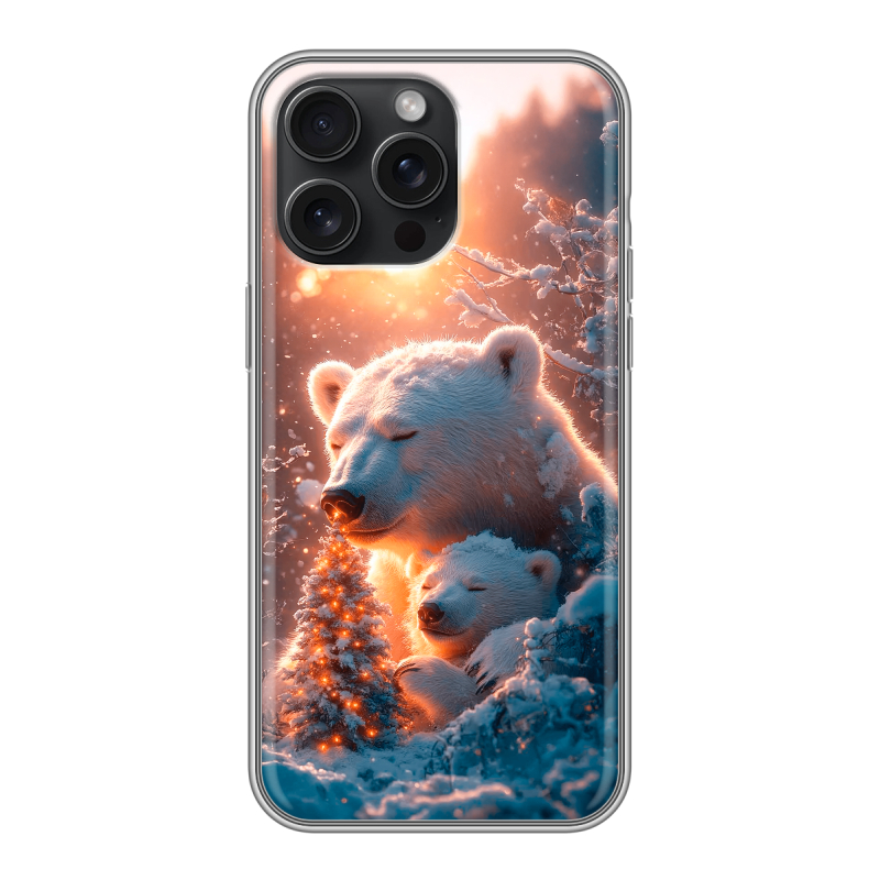 Силиконовый чехол на Iphone 15 Pro Max с принтом Новый год Силиконовый чехол на Iphone 15 Pro Max с принтом Новый год