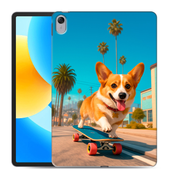 Силиконовый чехол на Huawei MatePad 11.5 с принтом Корги на скейте