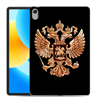 Силиконовый чехол на Huawei MatePad 11.5 с принтом Герб России золотой