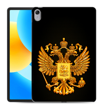 Силиконовый чехол на Huawei MatePad 11.5 с принтом Герб России желтый