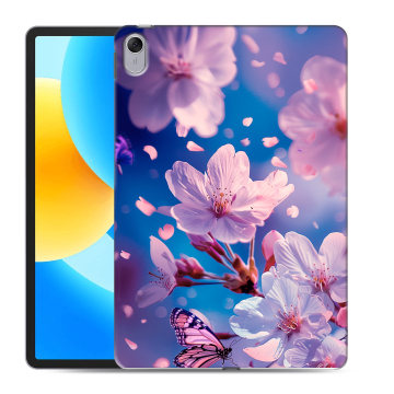 Силиконовый чехол на Huawei MatePad 11.5 с принтом цветы бабочки Силиконовый чехол на Huawei MatePad 11.5 с принтом цветы бабочки