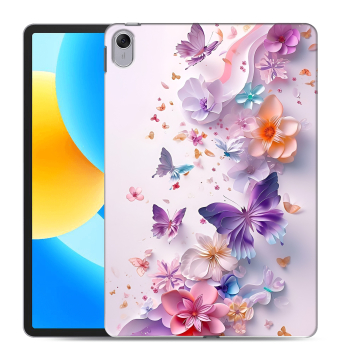 Силиконовый чехол на Huawei MatePad 11.5 с принтом цветы бабочки