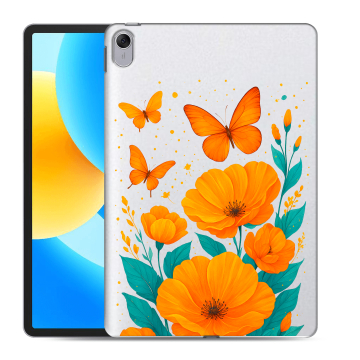 Силиконовый чехол на Huawei MatePad 11.5 с принтом цветы бабочки