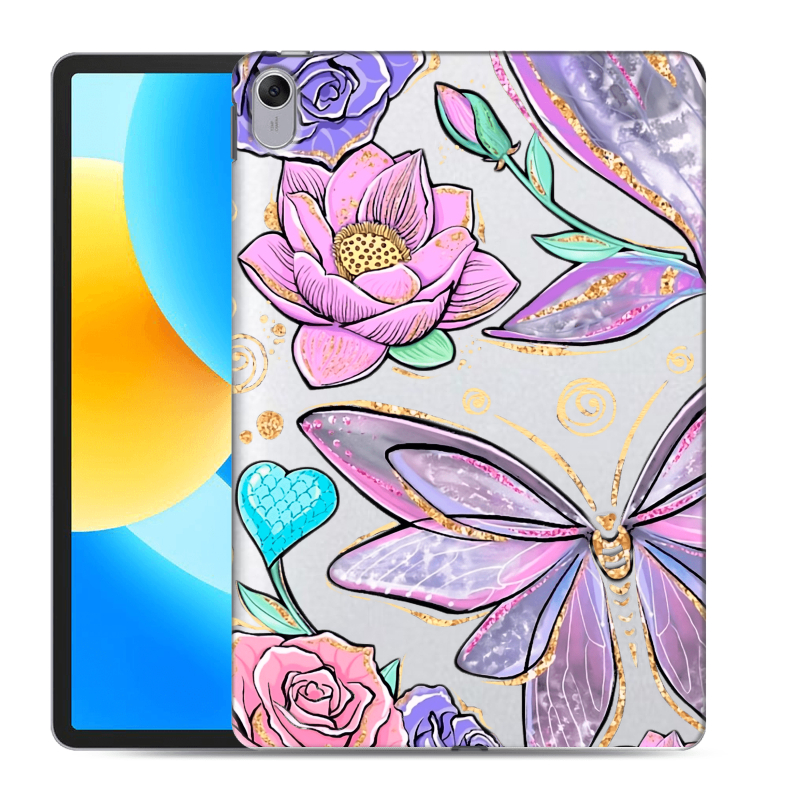 Силиконовый чехол на Huawei MatePad 11.5 с принтом Бабочки и цветы Силиконовый чехол на Huawei MatePad 11.5 с принтом Бабочки и цветы