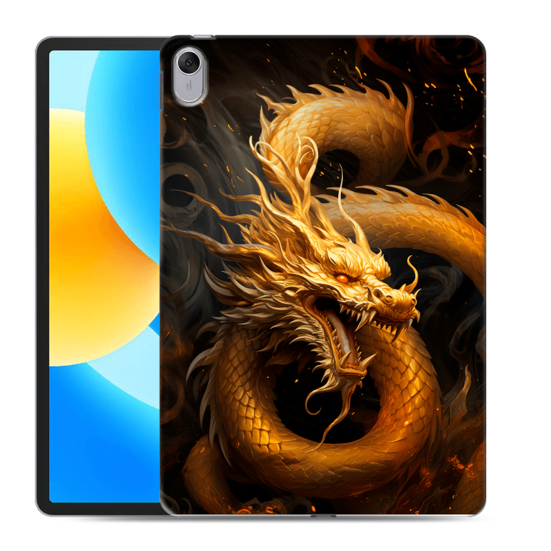 Силиконовый чехол на Huawei MatePad 11.5 с принтом Золотой дракон Силиконовый чехол на Huawei MatePad 11.5 с принтом Золотой дракон