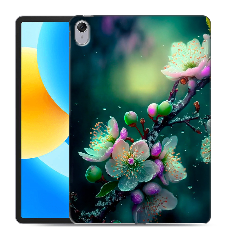 Силиконовый чехол на Huawei MatePad 11.5 с принтом Цветы и мрамор Силиконовый чехол на Huawei MatePad 11.5 с принтом Цветы и мрамор