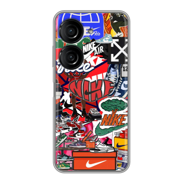 Силиконовый чехол на ASUS ZenFone 9 с принтом Найк Nike яркий Силиконовый чехол на ASUS ZenFone 9 с принтом Найк Nike яркий
