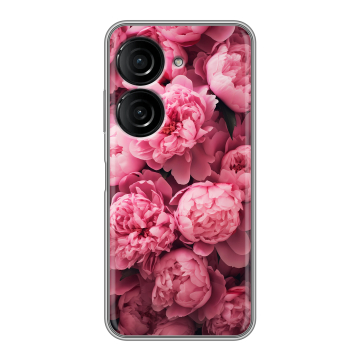Силиконовый чехол на ASUS ZenFone 9 с принтом цветы пионы Силиконовый чехол на ASUS ZenFone 9 с принтом цветы пионы