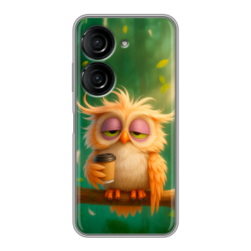 Силиконовый чехол на ASUS ZenFone 9 с принтом сова