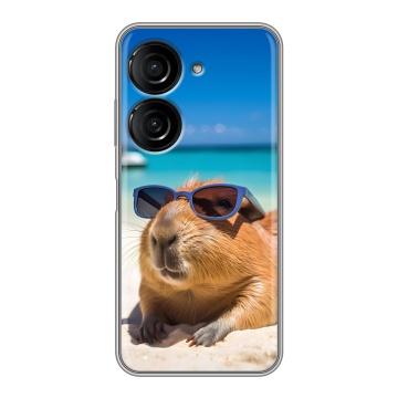 Силиконовый чехол на ASUS ZenFone 9 с принтом Капибара