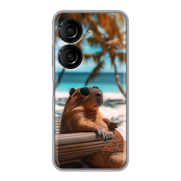 Силиконовый чехол на ASUS ZenFone 9 с принтом Капибара