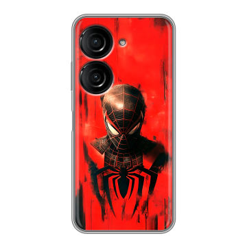 Силиконовый чехол на ASUS ZenFone 9 с принтом человек паук spiderman
