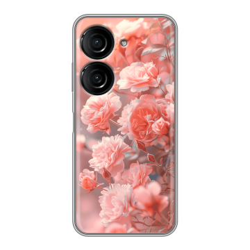 Силиконовый чехол на ASUS ZenFone 9 с принтом Розы цветы