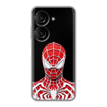 Силиконовый чехол на ASUS ZenFone 9 с принтом человек паук spiderman Силиконовый чехол на ASUS ZenFone 9 с принтом человек паук spiderman