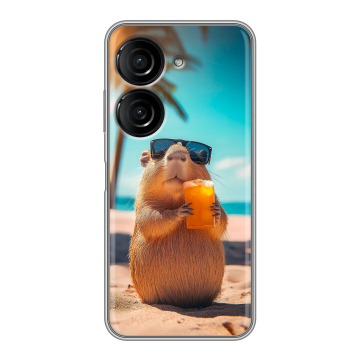 Силиконовый чехол на ASUS ZenFone 9 с принтом Капибара