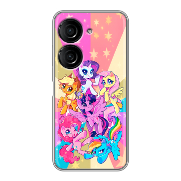 Силиконовый чехол на ASUS ZenFone 9 с принтом My little pony Дружба чудо