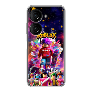 Силиконовый чехол на ASUS ZenFone 9 с принтом Roblox Роблокс