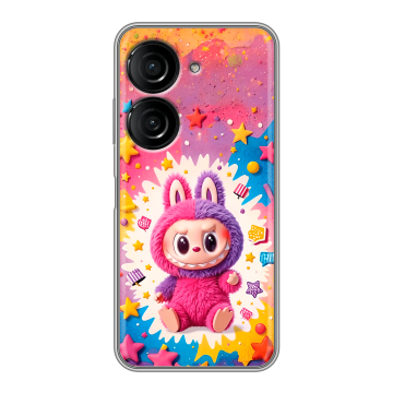 Силиконовый чехол на ASUS ZenFone 9 с принтом Labubu Лабубу