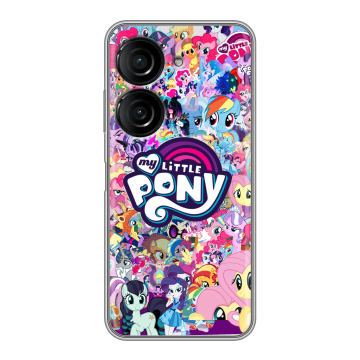 Силиконовый чехол на ASUS ZenFone 9 с принтом My little pony Дружба чудо