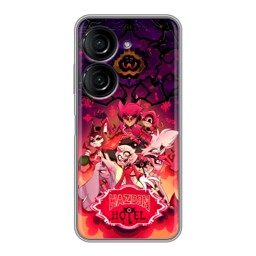 Силиконовый чехол на ASUS ZenFone 9 с принтом Hazbin Hotel Отель Хазбин