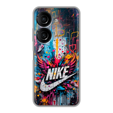 Силиконовый чехол на ASUS ZenFone 9 с принтом Nike Найк Силиконовый чехол на ASUS ZenFone 9 с принтом Nike Найк