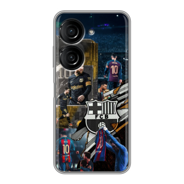 Силиконовый чехол на ASUS ZenFone 9 с принтом Messi Barcelona