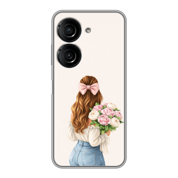 Силиконовый чехол на ASUS ZenFone 9 с принтом женский Силиконовый чехол на ASUS ZenFone 9 с принтом женский