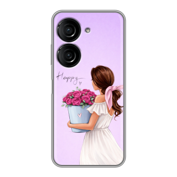 Силиконовый чехол на ASUS ZenFone 9 с принтом женский Силиконовый чехол на ASUS ZenFone 9 с принтом женский