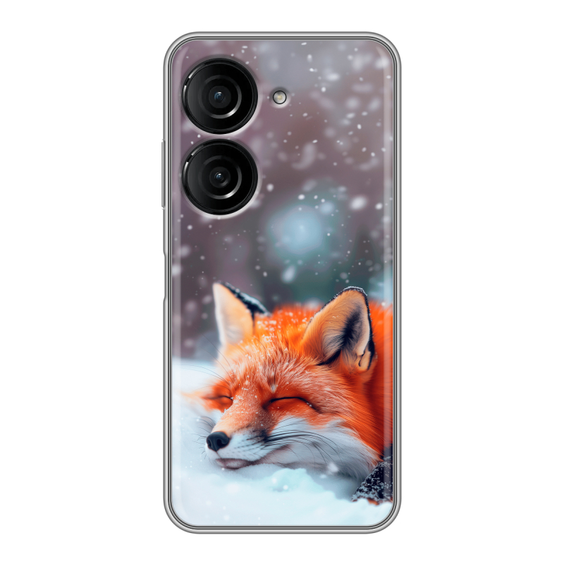 Силиконовый чехол на ASUS ZenFone 9 с принтом лиса Силиконовый чехол на ASUS ZenFone 9 с принтом лиса