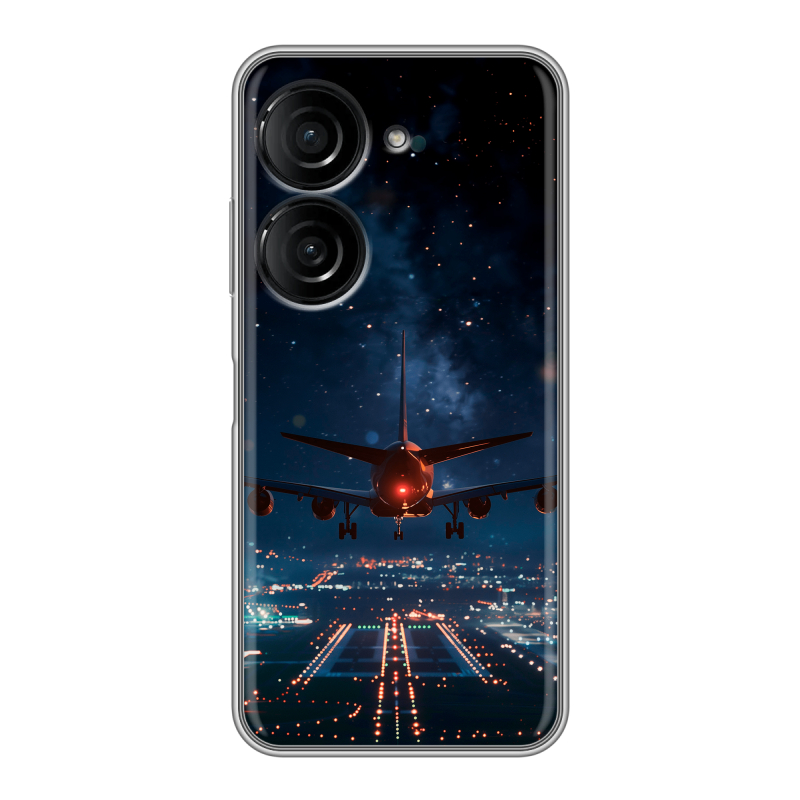 Силиконовый чехол на ASUS ZenFone 9 с принтом самолет Силиконовый чехол на ASUS ZenFone 9 с принтом самолет
