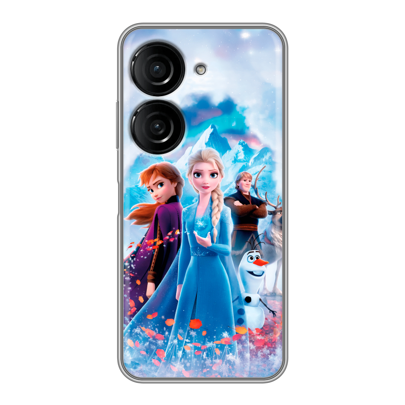 Силиконовый чехол на ASUS ZenFone 9 с принтом Холодное сердце Frozen Силиконовый чехол на ASUS ZenFone 9 с принтом Холодное сердце Frozen