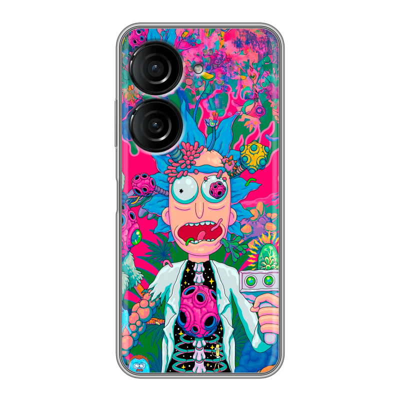 Силиконовый чехол на ASUS ZenFone 9 с принтом Рик и Морти Rick Morty Силиконовый чехол на ASUS ZenFone 9 с принтом Рик и Морти Rick Morty