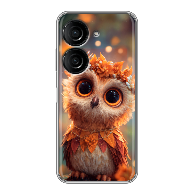 Силиконовый чехол на ASUS ZenFone 9 с принтом Милая сова Силиконовый чехол на ASUS ZenFone 9 с принтом Милая сова
