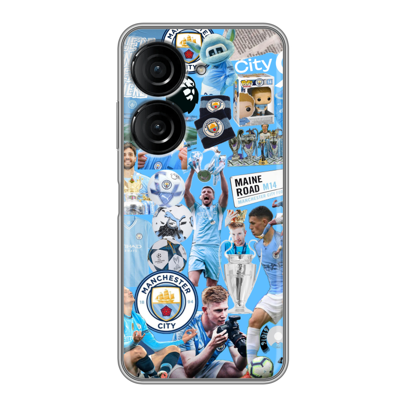 Силиконовый чехол на ASUS ZenFone 9 с принтом Man City Манчестер Сити Силиконовый чехол на ASUS ZenFone 9 с принтом Man City Манчестер Сити