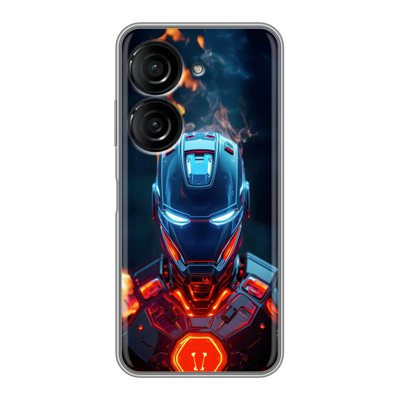 Силиконовый чехол на ASUS ZenFone 9 с принтом IronMan Железный человек Силиконовый чехол на ASUS ZenFone 9 с принтом IronMan Железный человек