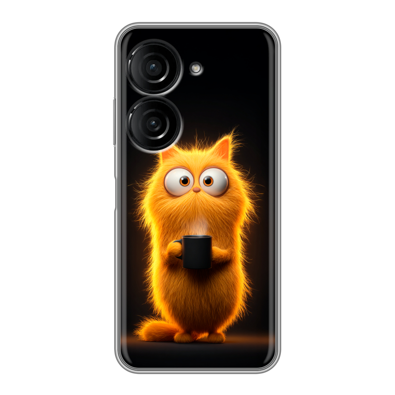Силиконовый чехол на ASUS ZenFone 9 с принтом Смешной кот Силиконовый чехол на ASUS ZenFone 9 с принтом Смешной кот
