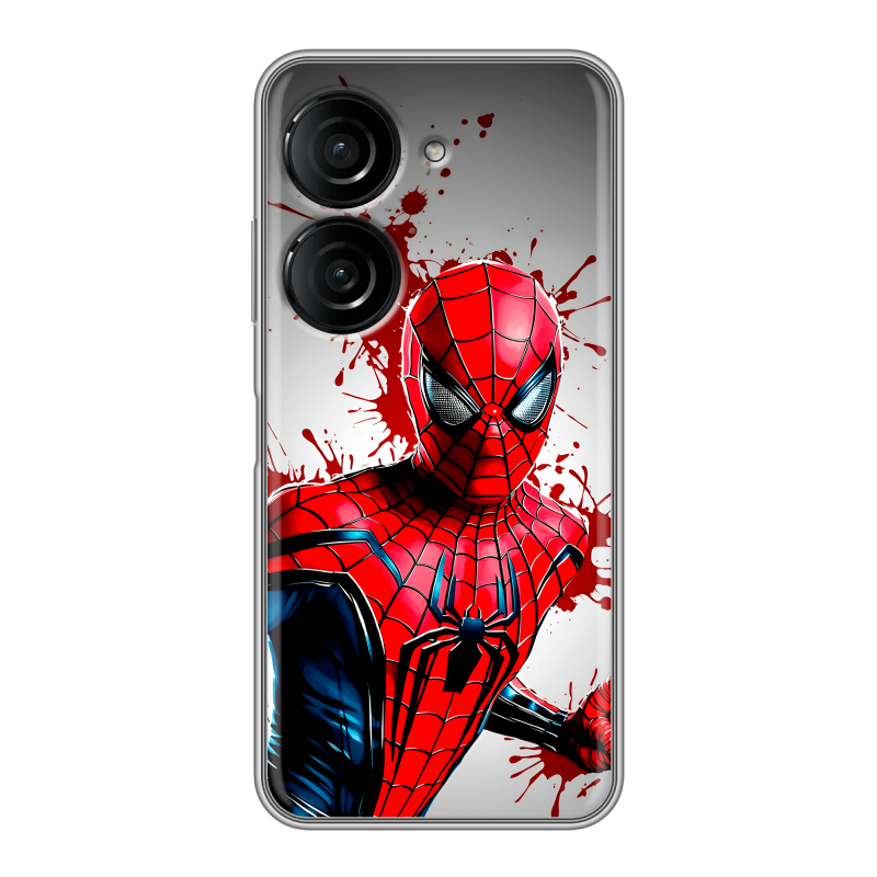 Силиконовый чехол на ASUS ZenFone 9 с принтом Spiderman Человек паук Силиконовый чехол на ASUS ZenFone 9 с принтом Spiderman Человек паук
